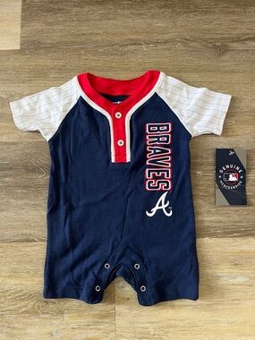 NWT MLB Atlanta Braves Infant One Piece Size 3-6M